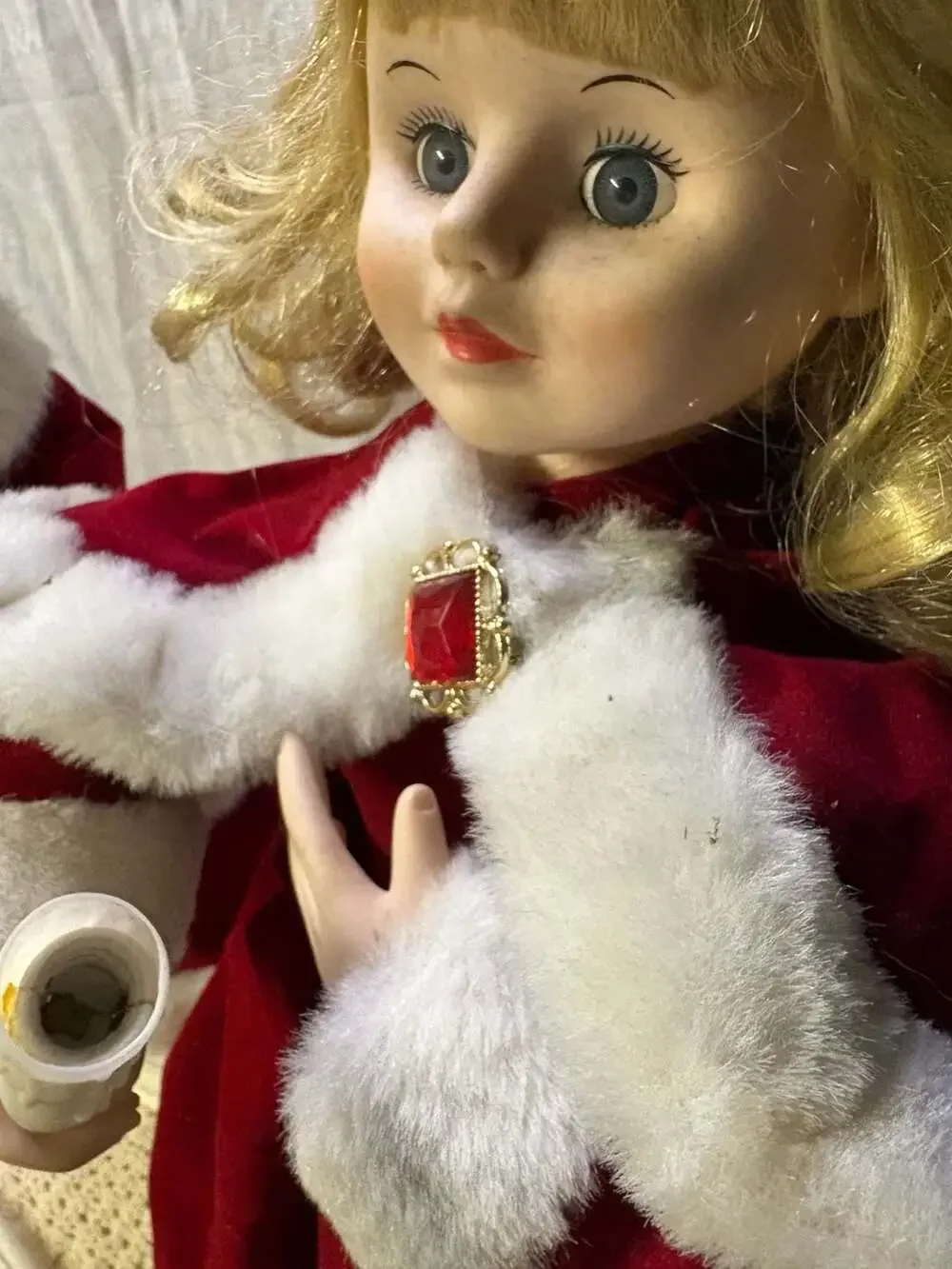 Vintage Telco Motion-ette Animated Victorian Christmas Pair: Man and Woman